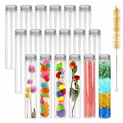 18 PCS 115ml Clear Plastic Test Tubes,150 x 33mm Flat Test Tube,Plastic  Test Tube with Screw Caps and 1 Cleaning Brush for Bath Salt,Candy Storage,Science  Party Favors,Wedding Decor - Yahoo Shopping