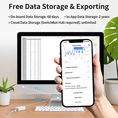 SwitchBot IP65 Indoor Outdoor Hygrometer Thermometer Wireless, 394ft  Bluetooth Range, Refrigerator Thermometer, Dewpoint/VPD/Absolute Humidity  Sensor, Free Data Storage Export, 2 Years Battery Life - Yahoo Shopping