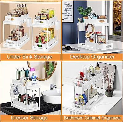 SPACEKEEPER Under Sink Organizer, Sliding Cabinet Basket Organizer