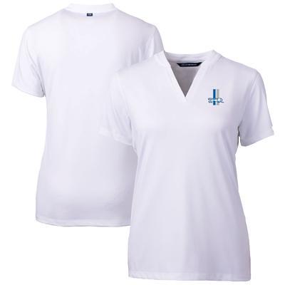 : Cutter & Buck Men's White Detroit Lions Throwback Logo