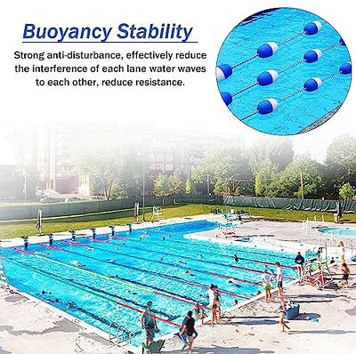 Preassembled Safety Rope Line Buoy Kit, Polyethylene Swimming Pool Rope  Floats with Hooks, for Waterway, Shoal, Beach, Shallow End Divider (Color 