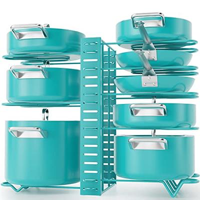 G-TING Pot Rack Organizers, 8 Tiers Pots and Pans Organizer for Kitchen  Organization & Storage, Adjustable Pot Lid Holders & Pan Rack for Kitchen,  Lid