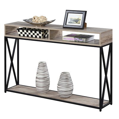 Mainstays Parsons Console Table, Black Oak