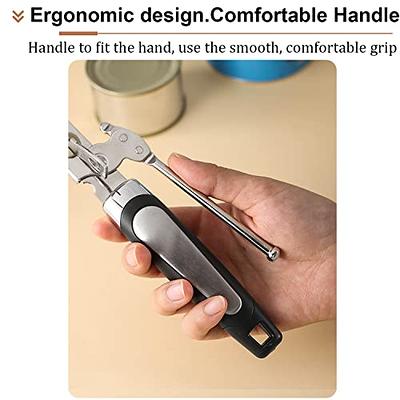 PAKITNER Safe Cut Can Opener, Smooth Edge Can Opener Can Opener Handheld, Manual Can Opener, Ergonomic Smooth Edge, Food Grade Stainless Steel