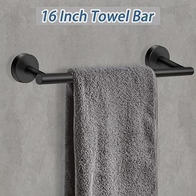 6-Piece Bathroom Towel Rack Wall Mount Bath Hardware Set, Black