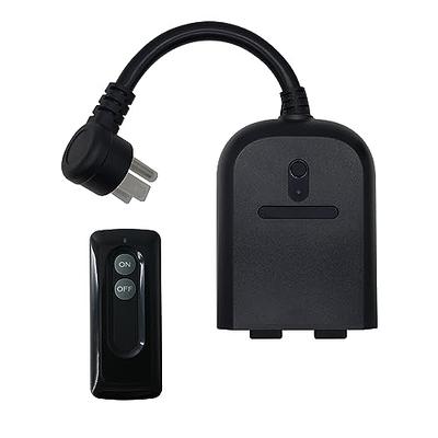 BSEED Remote Control Outlet Plug, Outdoor Plug with Cover