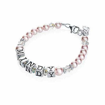 Personalized Name Luxury Sterling Silver with Pink European