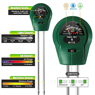 Soil PH Meter Hygrometer Tester Moisture Sensor For Planting