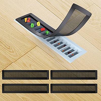 8pcs Floor Vent Mesh Covers, 4x10inch PVC Rectangle Air Vent Screen Cover  Strong Magnetic Vent Covers Black Vent Covers for Home Floor Wall Ceiling