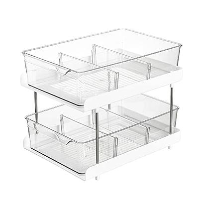 Sevenblue 3 Packs Under Sink Organizer, 2-Tier with Sliding Drawer,  Multi-Use Kitchen Organizers and Storage and Bathroom Cabinet Organizer  with Hooks and Hanging Cups, White - Yahoo Shopping