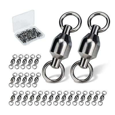 Danielson Dual Lock Snap Swivel Fishing Accessory, Nickel, Size 4, 10-pack