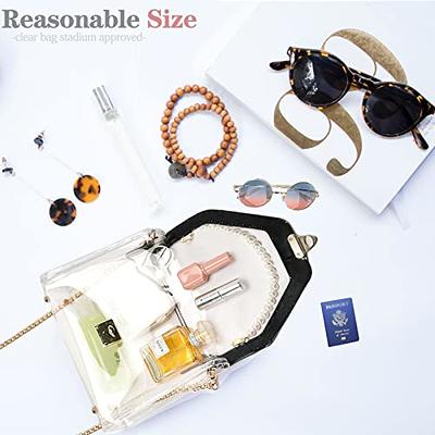 Kui Wan Clear Bag Stadium Approved, Clear Crossbody Bag Cute Clear Purse Mini Bag Gift for Women for Sport Event Concert