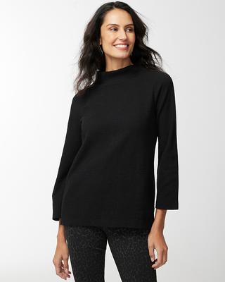 Chico's Velvet Burnout Scroll Print Shirt