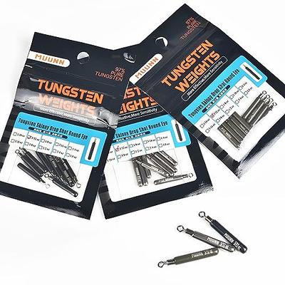  Nako 1/4 Oz 10 Pack Tungsten Worm Weights, Fishing Bullet  Weights, Fishing Sinkers Bundle Kit For Texas Rig And Carolina Rig, No Chip  Green Pumpkin