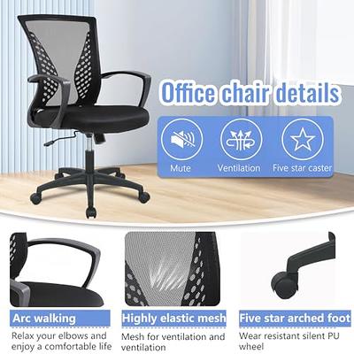  Dripex Ergonomic Office Chair, High Back Desk Chair, Computer  Mesh Chair with Lumbar Support, Adjustable Headrest & 2D Armrest,  90°-135°Tilt Function, 360° Swivel Home Office Task Chair, Black : Office  Products