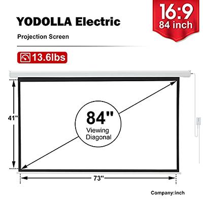 Motorized Projector Screen 100 Inch 16:9 HD Diagonal Indoor and Outdoor  Electric