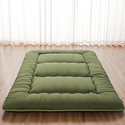 Japanese Floor Mattress, Futon Mattress, Foldable & Portable, Roll Up  Mattress Tatami Mat Sleeping Pad with Storage Bag