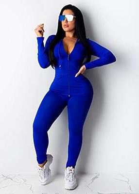 PRETTYGARDEN Women's Two Piece Tracksuit Set Long Sleeve Zipper Hoodie  Jacket with Sweatpants Sweatsuit Jogger Workout Set (Blue,Medium) - Yahoo  Shopping