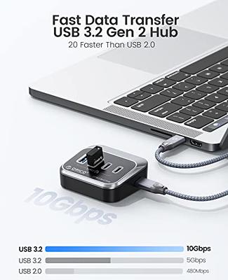 10Gbps USB 3.2/3.1 Gen 2 Hub, 10 GbpsSuper Speed USB C Splitter with 3 USB