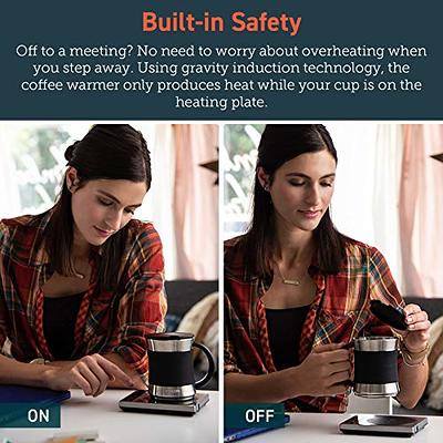 Coffee Mug Warmer Cup Warmer for Office Desk Use,Auto Shut off Electric  Beverage Warmer 25 Watt Electric with three Temperature Settings adjustable