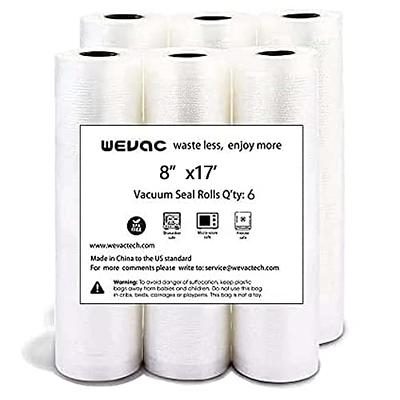 Wevac Vacuum Sealer Bags 100 Gallon 11x16 Inch for Food Saver, Seal a Meal,  Weston. Commercial Grade, BPA Free, Heavy Duty