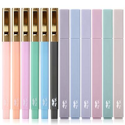 BAYTORY Pastel Highlighters and Colored Ink Pens, Glitter Aesthetic Cute  Highlighter and Pens No Bleed Journaling Stationary School Office Supplies  (Purple) - Yahoo Shopping