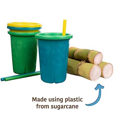 The First Years GreenGrown Reusable Spill-Proof Straw Cups - Toddler Cups  with Straw - Blue/Yellow/Green - 6 Count - Yahoo Shopping