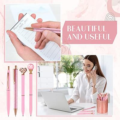 6 Pcs Ballpoint Pens Set Metal Crystal Diamond Pen for Journaling