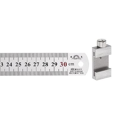 HARFINGTON 2pcs Stainless Steel Ruler 6 Inch 15cm & 12 Inch 30cm Metric  English Ruler with Conversion Table Metal Ruler Straight Edge Millimeter  Ruler