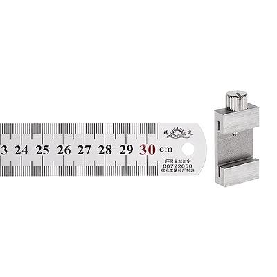 Breman Precision Metal Ruler 24 inch - Stainless Steel Cork Back Metal Ruler - Premium Steel Straight Edge 24 inch Metal Ruler - Flexible Stainless