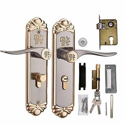 VEVOR Mechanical Keyless Entry Door Lock, 14 Digit Keypad, Double-sided  Embedded Outdoor Gate Door Locks Set with Handle and Keypad, Water-proof  Zinc Alloy, Easy to Install, for Yard, Garden, Garage