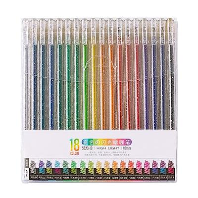 ZSCM 160 Colors Pens Include 156 Glitter Pens 4 Metallic Sparkle Pen Canvas  Bag For Adults Coloring Books Scrapbook