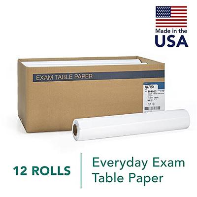 Disposable Medical Exam Table Paper Standard Crepe White with Smooth Finish  Moisture Resistant 21 x 225' Premium Lightweight and Comfortable Case of