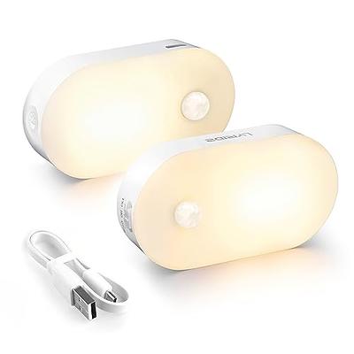 Motion Sensor Night Light Plug in, 2 Pack LOHAS Motion Activated Warm White  3000K Plug Into Wall Night Light for Kids, Adjustable Brightness