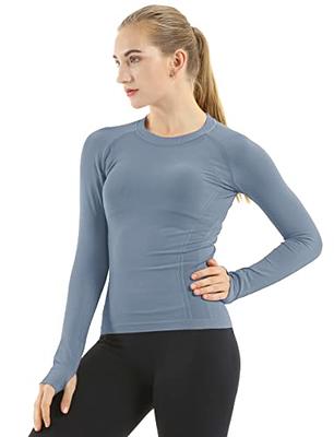 MathCat Long Sleeve Crop Tops for Women, Workout Shirts for Women, Seamless Workout  Tops, Breathable Yoga Athletic Gym Shirts(Small, Light Grey) - Yahoo  Shopping