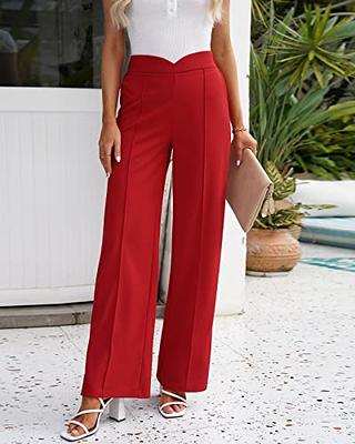 Red Wide Leg Pants for Women