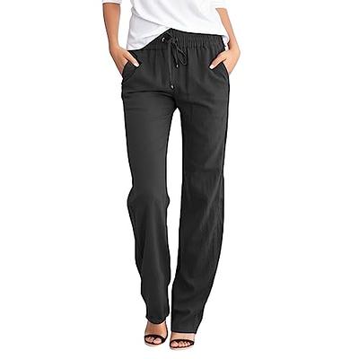 Casual Long Trousers, 4 Pockets Skin Friendly Breathable Elastic