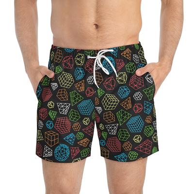 Colorful Line Art Cubes Rubik's Cube Bathing Suit - Swim Trunks Great For  Pool & Beach Fun - Yahoo Shopping