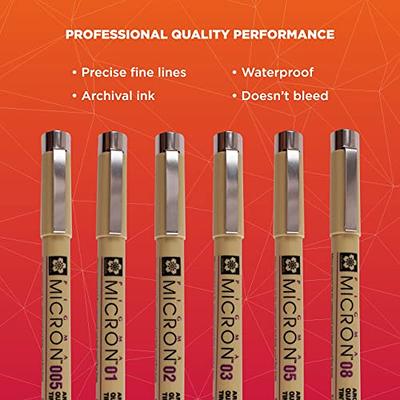 Ohuhu Micro Pen Fineliner Drawing Pens: 8 Sizes Fineliner Pens