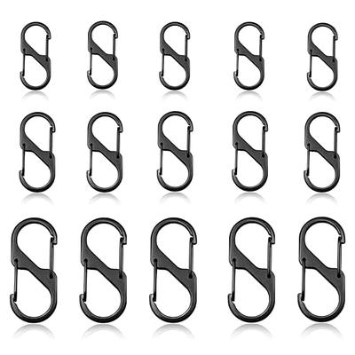 20 Pieces S Carabiner Small Alloy Snap Hook Zipper Clips Anti Theft S  Shaped Double Carabiner