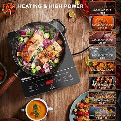 VBGK Electric Cooktop Single Burner 1800W 110v,Electric Stove Top