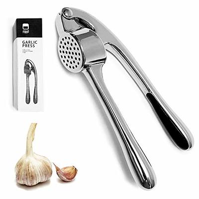 Manual Garlic Press And Crusher, Stainless Steel Garlic Mincer, Kitchen Vegetable  Chopper, Onion Slicer