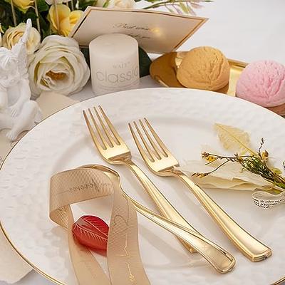 WDF 500PCS Gold Plastic Silverware Set Disposable - Gold Cutlery Set  Plastic Gold Utensils Set - 250 Gold Forks, 125 Gold Spoons, 125 Gold  Knives for Party, Birthday, Wedding - Yahoo Shopping