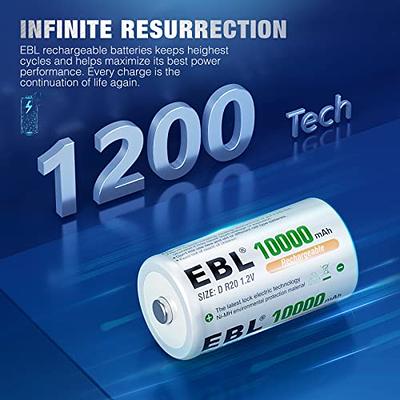 EBL AA Batteries 2800mAh High Capacity Precharged Ni-MH AA Rechargeable  Batteries - Pack of 28