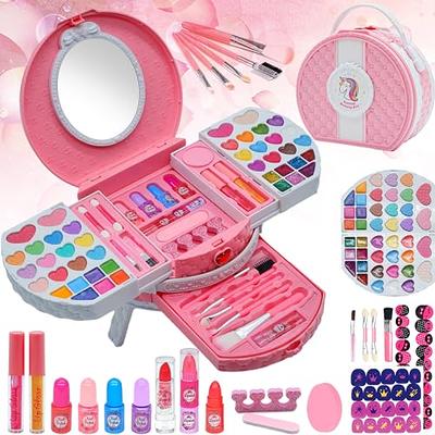 Aikmi Kids Makeup Kit for Girl Washable Real Makeup Set Little Girl Purse Unicorn Toys for 5 6 7 8 Year Old Girls Princess Dress Up VA