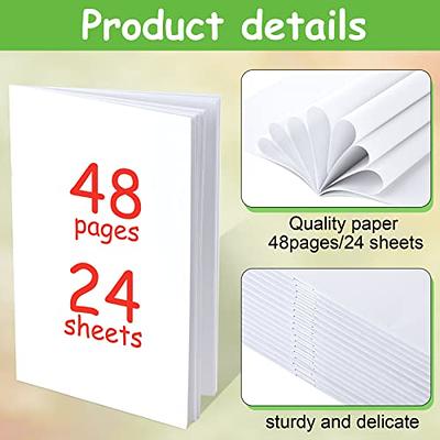 White Blank Books for Kids to Write Stories Unlined Sketch Book