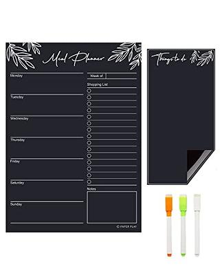 Dry Erase Magnetic Menu for Refrigerator A4 (8.5x12 inch) - Weekly Meal  Planner for Fridge - Blackboard Magnetic Menu Board for Kitchen - Weekly  Menu Black Board - Fridge Meal Planner Magnet - Yahoo Shopping