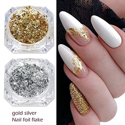 2 Boxes Pearl Chrome Nail Powder, Mirror Effect Aurora Magic Gold Silver  Nail Powder Pigment, High Gloss Glitter Nail Art, Holographic Ice Aurora  Dust