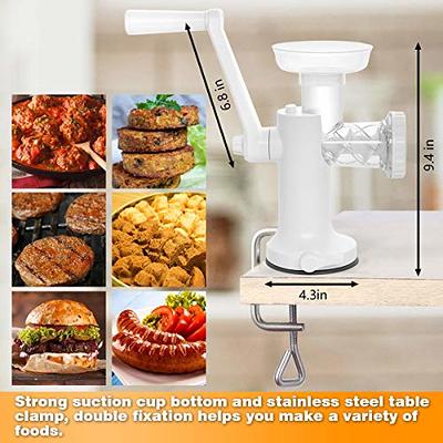 Manual Meat Grinder, Aluminum alloy Sausage Maker with Suction Cup