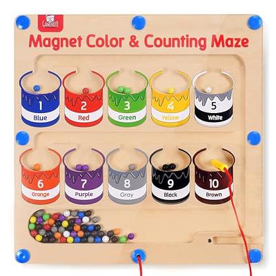  TOP BRIGHT Wooden Magnetic Wand Maze Board for 3 4 5